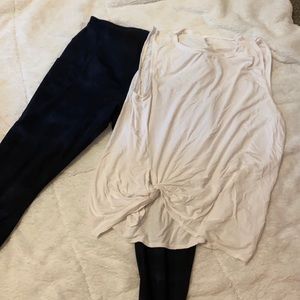 ATHLETIC SET — XL Capri w L white Top